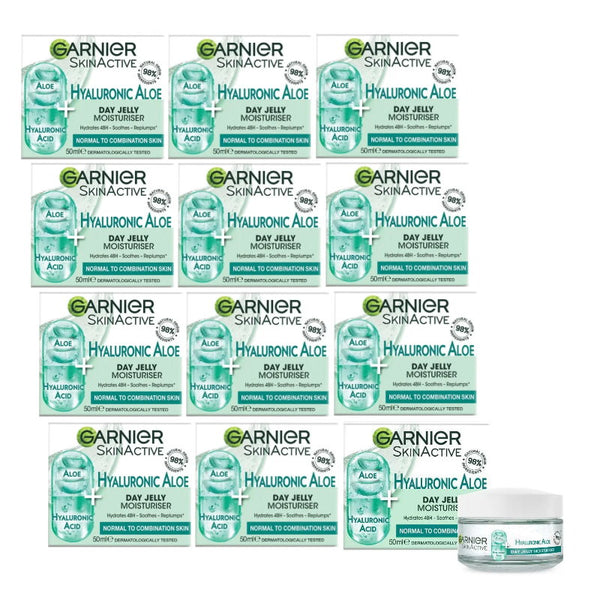 12x Garnier Skin Active Hyaluronic Aloe Day Jelly Moisturiser 50ml