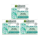 3x Garnier Skin Active Hyaluronic Aloe Day Jelly Moisturiser 50ml