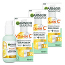 3x Garnier Skin Active Vitamin C 2 in 1 Brightening Serum Cream SPF15 50ml