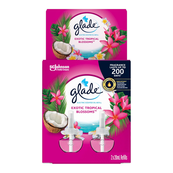 Glade Aromatherapy Electric Scented Oil Refill Exotic Tropical Blossoms 2 x 20ml