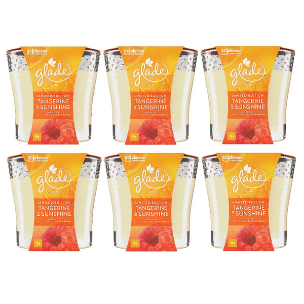 6 x Glade Tangerine & Sunshine Candle Limited Edition 96g