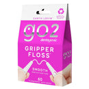 Go2 Dentagenie Gripper Smooth Dental Floss - 60 Flosstrips with Grips