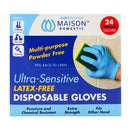 Just Gloves Ultra-Sensitive Latex Free Disposable Gloves 24 Medium Gloves