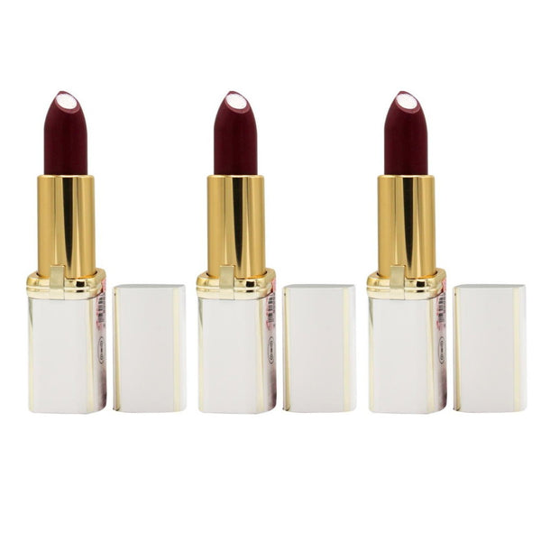 3x LOreal Age Perfect Le Rouge Lumiere Lipstick 706 Perfect Burgundy