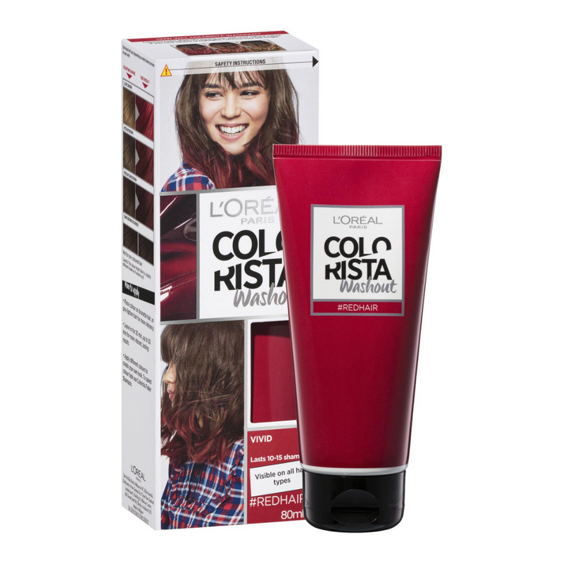 LOreal Colorista Semi-Permanent Hair Colour Washout 80mL Red Hair