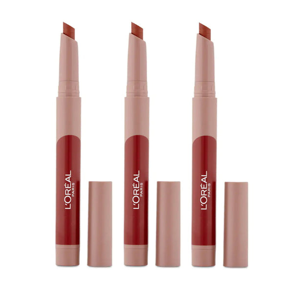 Shop Online Makeup Warehouse - 3 x LOreal Infallible Matte Lip Crayon 103 Maple Dream Red 