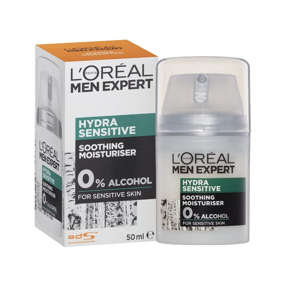 LOreal Men Expert Hydra Sensitive Soothing Daily Moisturiser 50mL