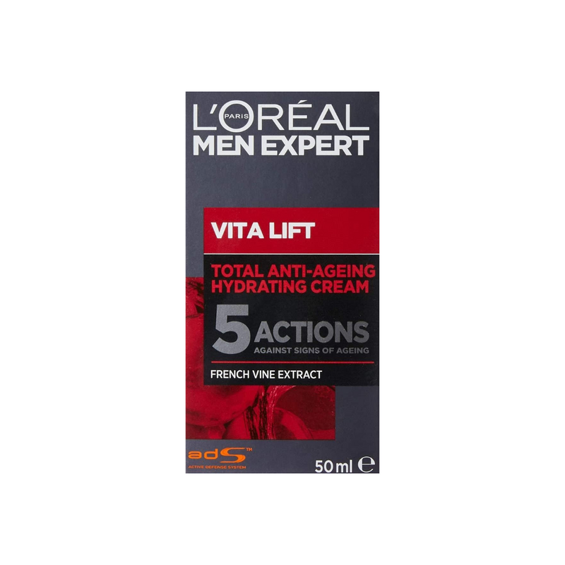 3x LOreal Men Expert Vita Lift 5 Actions with French Vine Extract 50mL