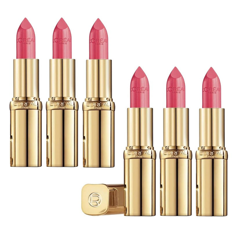 6x L'Oréal Paris Color Riche Satin Lipstick 118 French Made
