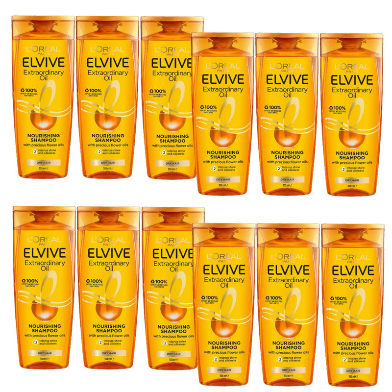 12x L’Oreal Paris Elvive Extraordinary Oil Nourishing Shampoo 300mL