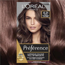 6x L'Oreal Paris Preference Permanent Hair Colour 6.21 Zurich Cool Iridescent Light Brown