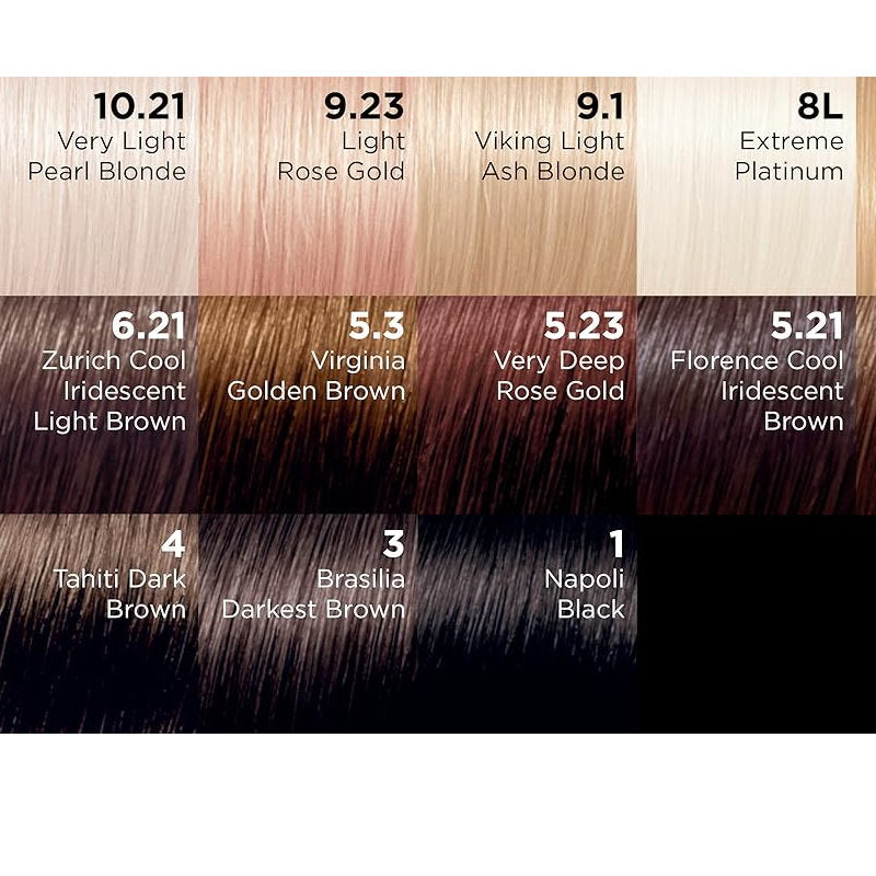 6x L'Oreal Paris Preference Permanent Hair Colour 6.21 Zurich Cool Iridescent Light Brown