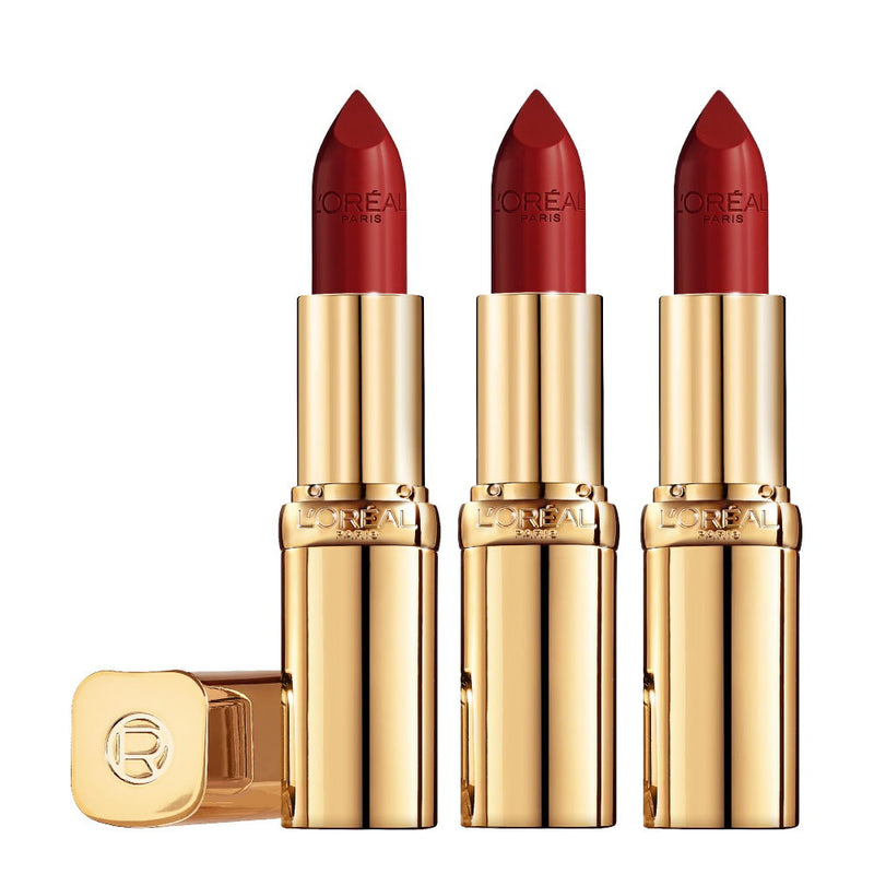 3x L'Oréal Paris Color Riche Satin Lipstick 124 S'il Vous Plait
