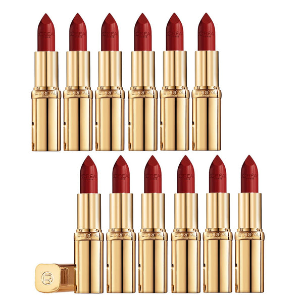 12x L'Oréal Paris Color Riche Satin Lipstick 124 S'il Vous Plait