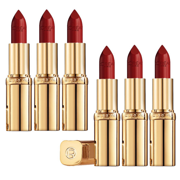 6x L'Oréal Paris Color Riche Satin Lipstick 124 S'il Vous Plait