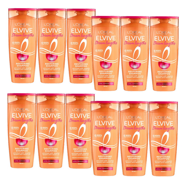 12x L'Oreal Paris Elvive Dream Long Shampoo 300ml