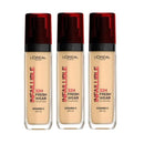 3x L'Oreal Paris Infallible Liquid Foundation 30ml 130 Cool Rose