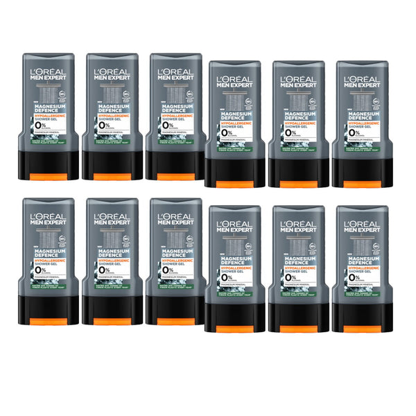 12x L’Oreal Men Expert Magnesium Defence Hypoallergenic Shower Gel 300ml