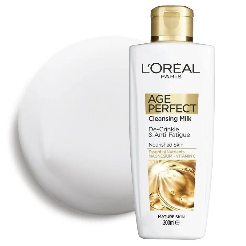 3x L'Oreal Paris Age Perfect Cleansing Milk 200ml