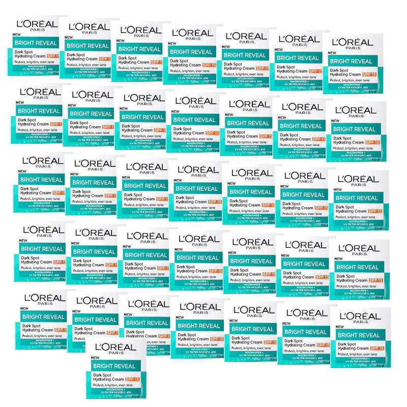 36x L'Oreal Paris Bright Reveal Dark Spot Hydrating Cream Moisturiser SPF15 50ml
