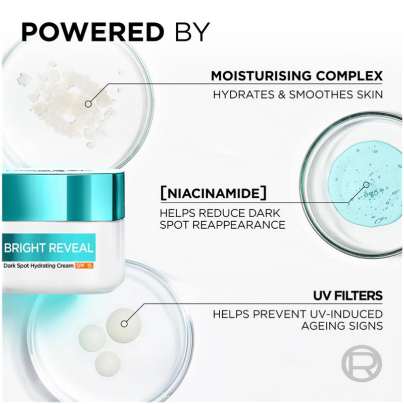 L'Oreal Paris Bright Reveal Dark Spot Hydrating Cream Moisturiser SPF15 50ml