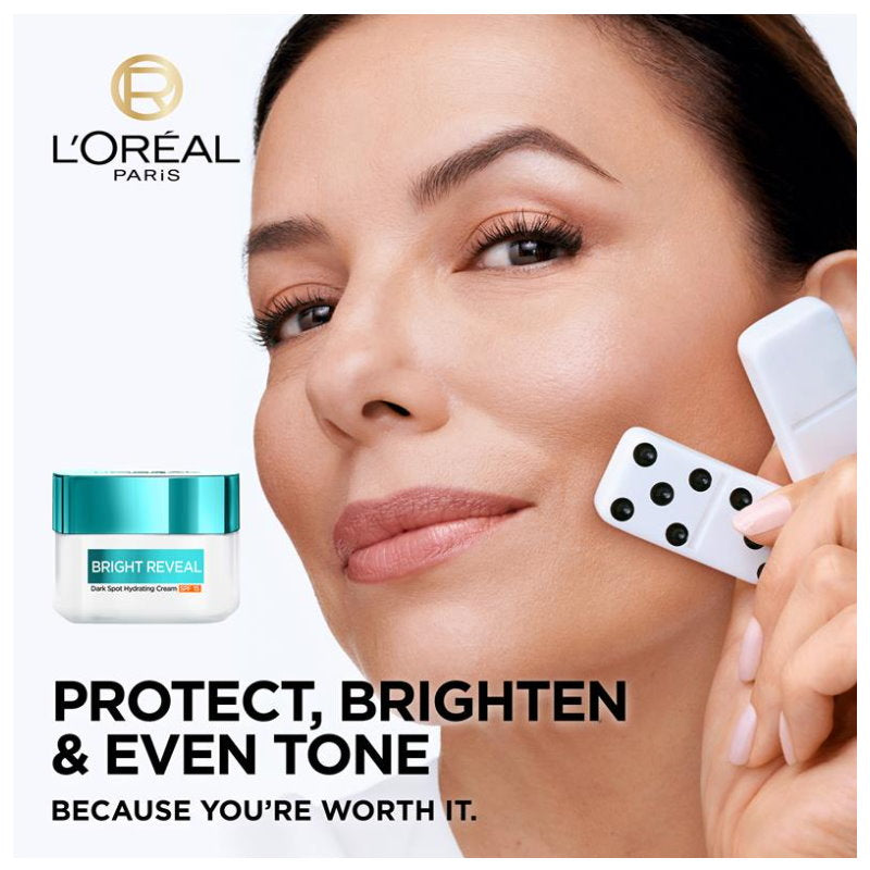 3x L'Oreal Paris Bright Reveal Dark Spot Hydrating Cream Moisturiser SPF15 50ml