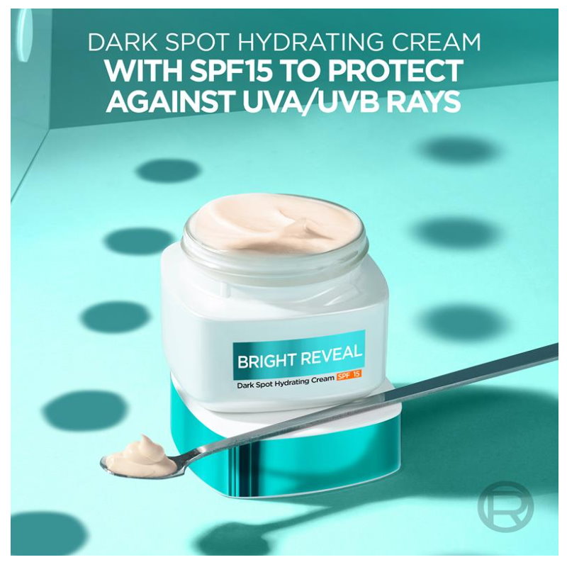 12x L'Oreal Paris Bright Reveal Dark Spot Hydrating Cream Moisturiser SPF15 50ml