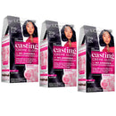 3x L'Oreal Paris Casting Creme Gloss Semi-Permanent Hair Colour 210 Blue Black