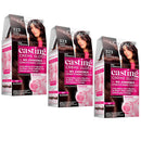 3x L'Oreal Paris Casting Creme Gloss Semi-Permanent Hair Colour 323 Dark Chocolate