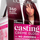 3 x LOreal Casting Creme Gloss Semi-Permanent Hair Colour - 360 Black Cherry