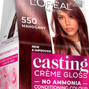 3x L'Oreal Paris Casting Creme Gloss Semi-Permanent Hair Colour 550 Mahogany