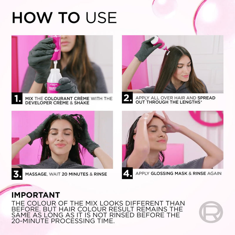 6x L'Oreal Paris Casting Creme Gloss Semi-Permanent Hair Colour 700 Dark Blonde