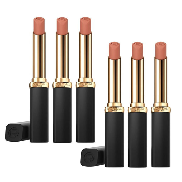 6x L'Oreal Paris Color Riche Volume Matte Nudes of Worth Lipstick 505 Le Nude Resilient