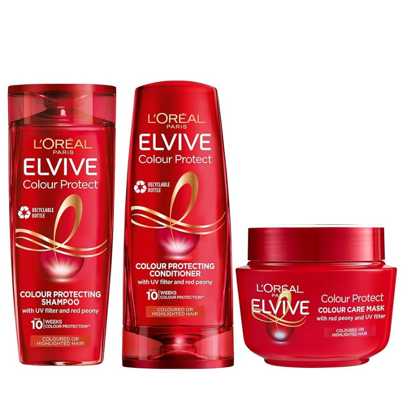 3x L'Oreal Paris Elvive Colour Protect Conditioner 300ml