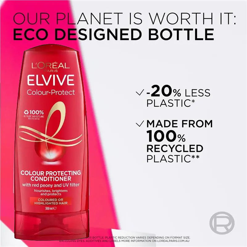 3x L'Oreal Paris Elvive Colour Protect Conditioner 300ml