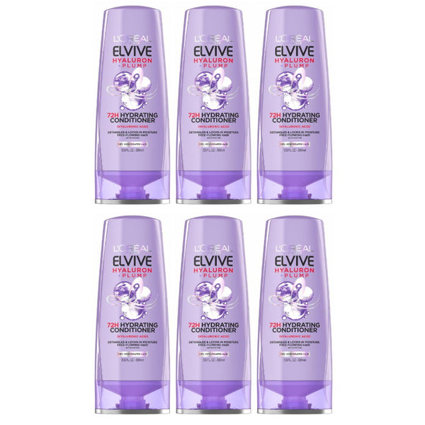6x L'Oreal Paris Elvive Hyaluron Plump Hydrating Conditioner 700ml