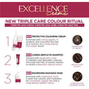 3x L'Oreal Paris Excellence Creme Hair Colour 6.3 Light Golden Brown