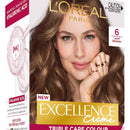 6x L'Oreal Paris Excellence Creme Hair Colour 6 Light Brown