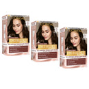 3x L'Oreal Paris Excellence Creme Universal Nudes Hair Colour 3U Dark Brown