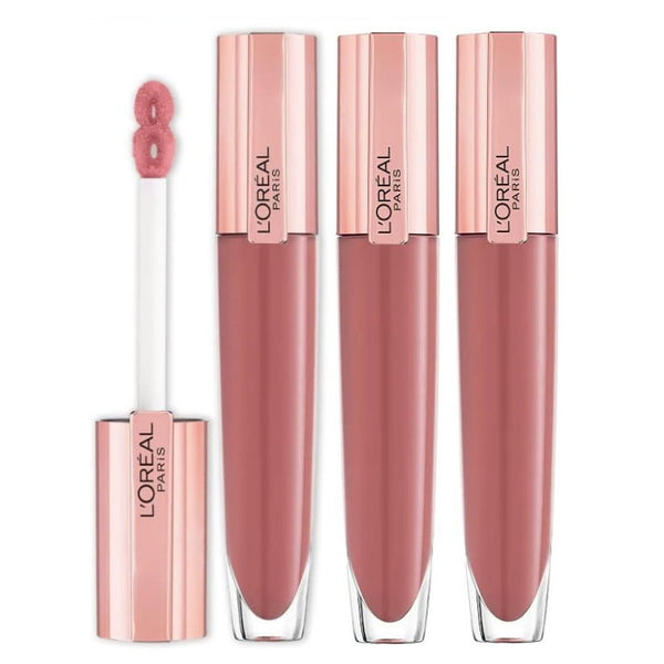 3x L'Oreal Paris Glow Paradise Plumping Lip Gloss 7ml 412 I Heighten