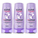 3x L'Oreal Paris Hyaluron Plump Conditioner Dehydrated Hair 300ml