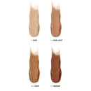 Foundation swatches labeled 1+ Fair, 2+ Fair Light, 3.1 Light, and 5 Medium on a white background. L'Oreal Paris Infallible 24H Face Sculptor Contour