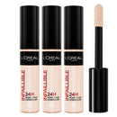 3x L'Oreal Paris Infallible 24H Full Coverage More Than Concealer 11ml 322 Ivory