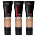 3x L'Oreal Paris Infallible 32H Matte Cover Foundation 115 Warm 30ml