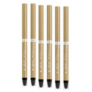 6x L'Oreal Paris Infallible Grip 36H Gel Automatic Eye Liner 14 Soft Gold