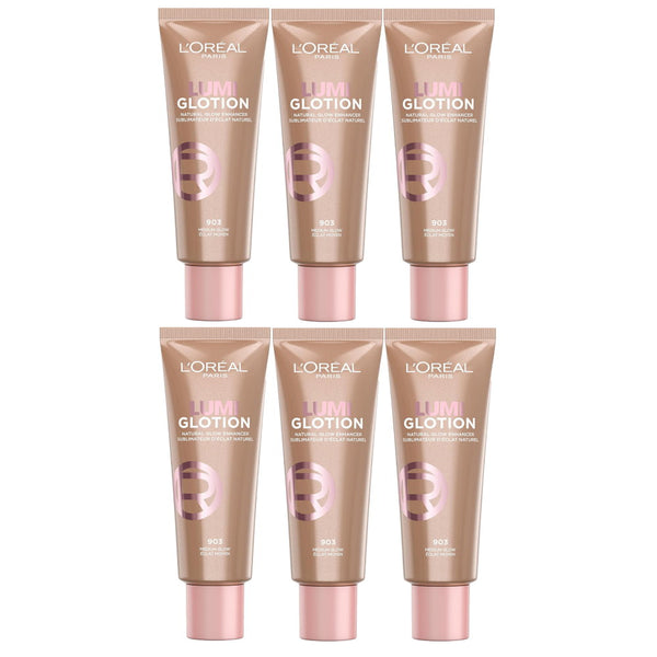 6x L'Oreal Paris Lumi Glotion 40ml - 903 Medium Glow