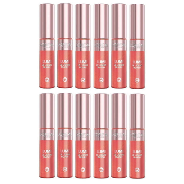 12x L'Oreal Paris Lumi Le Liquid Blush 10ml 625 Gold Pink