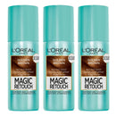 3x L'Oreal Paris Magic Retouch Root Spray Golden Brown 75ml