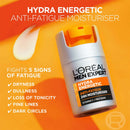 6x L'Oreal Paris Men Expert Hydra Energetic 24hr Anti Fatigue Moisturiser 50ml
