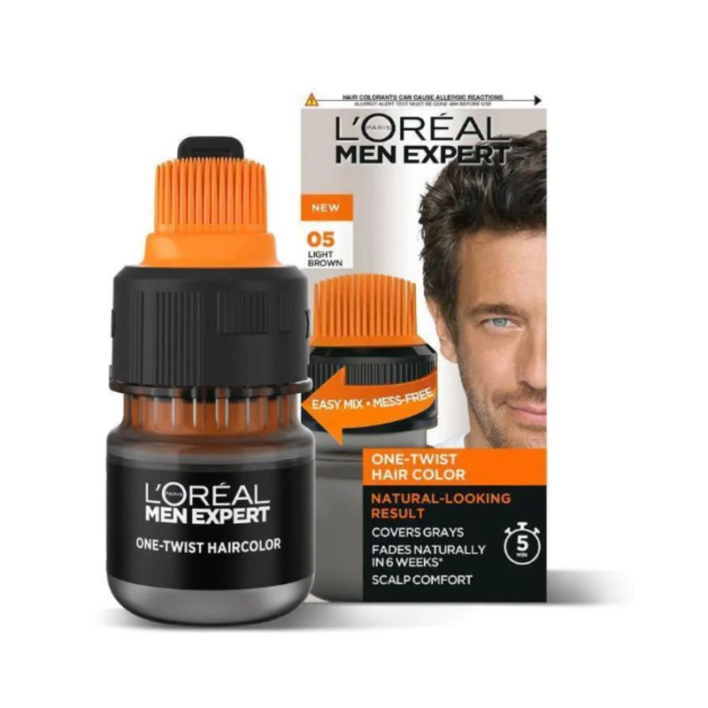 3x L'Oreal Paris Men Expert One Twist Hair Colour 05 Natural Brown